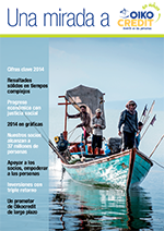 Una mirada a Oikocredit 2014 (PDF): Revista resum dels resultats socials i financers d'Oikocredit el 2014